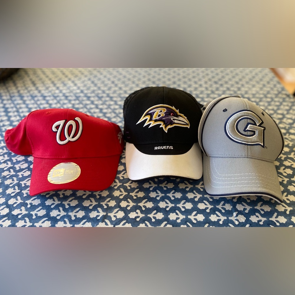 DMV Hats (Baltimore Ravens, Washington Nationals, Georgetown University)